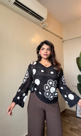 Boho Floral Crochet Top