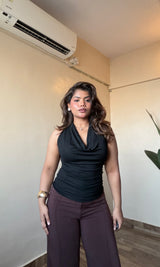 Cowl Halter Neck Top