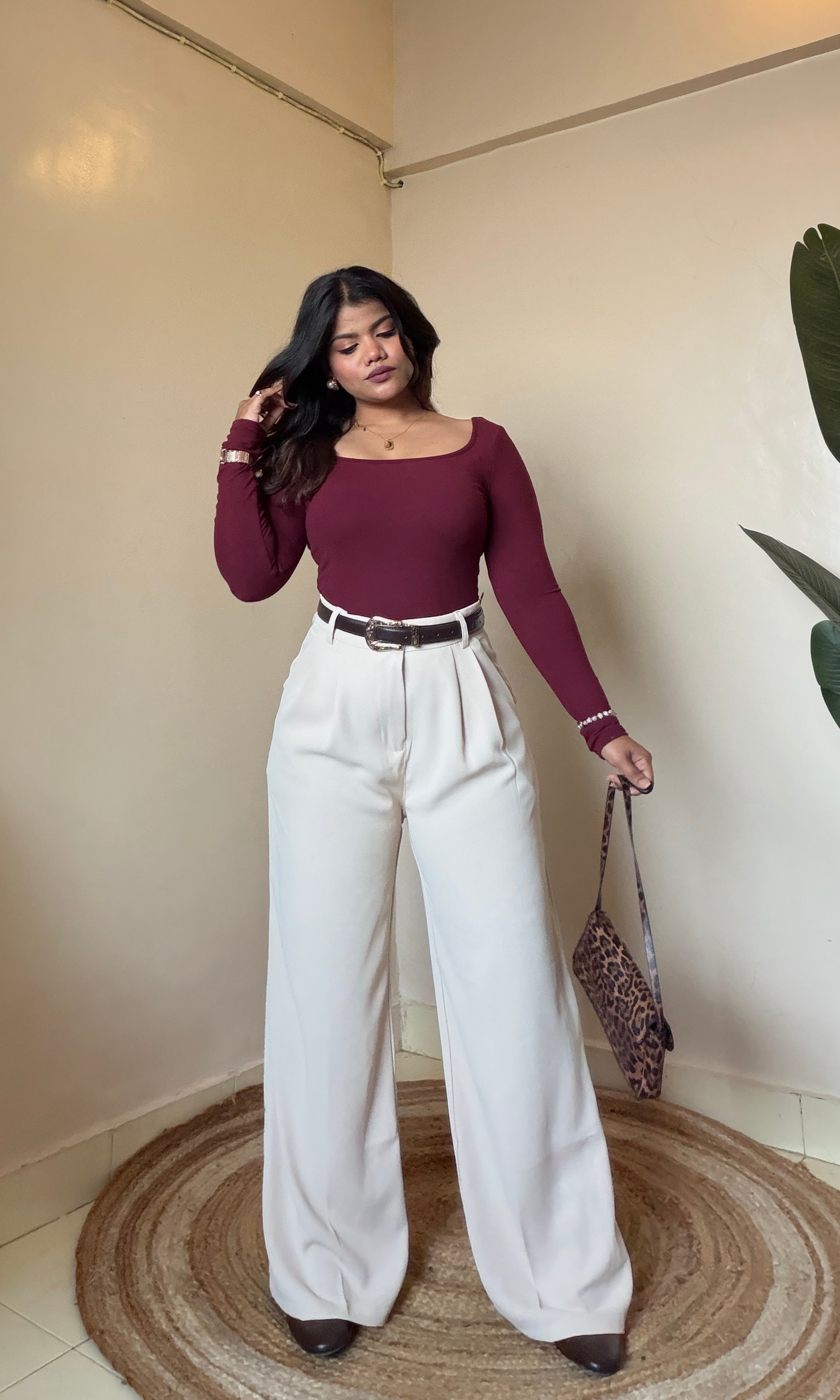 Premium Beige Tailored Trouser