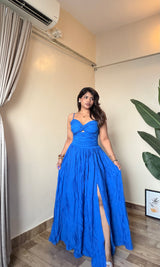 Alora Front-Twisted Flowy Dress