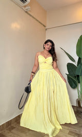 Alora Front-Twisted Flowy Dress