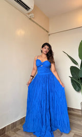 Alora Front-Twisted Flowy Dress