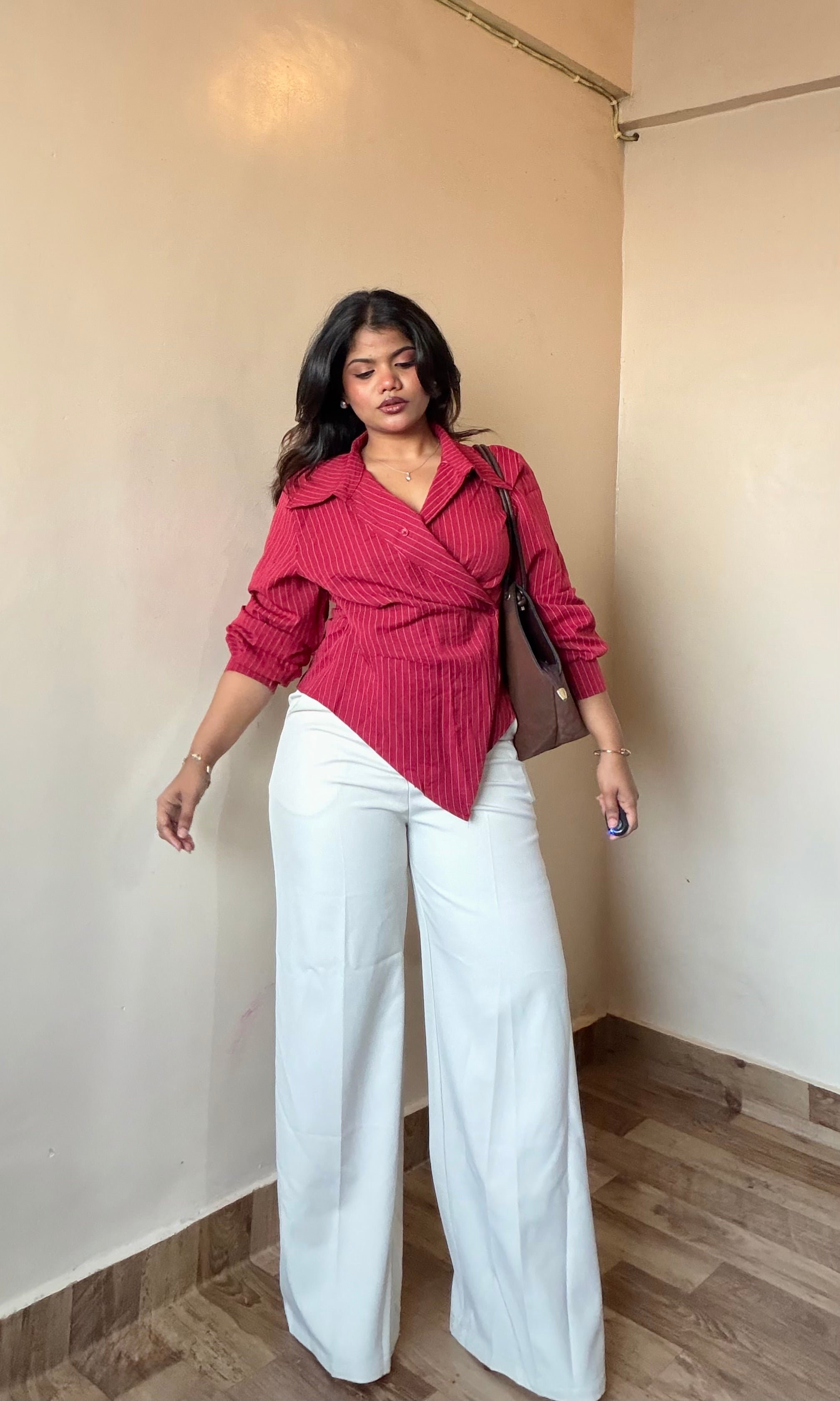 Cream Ivory Wide Leg Trouser