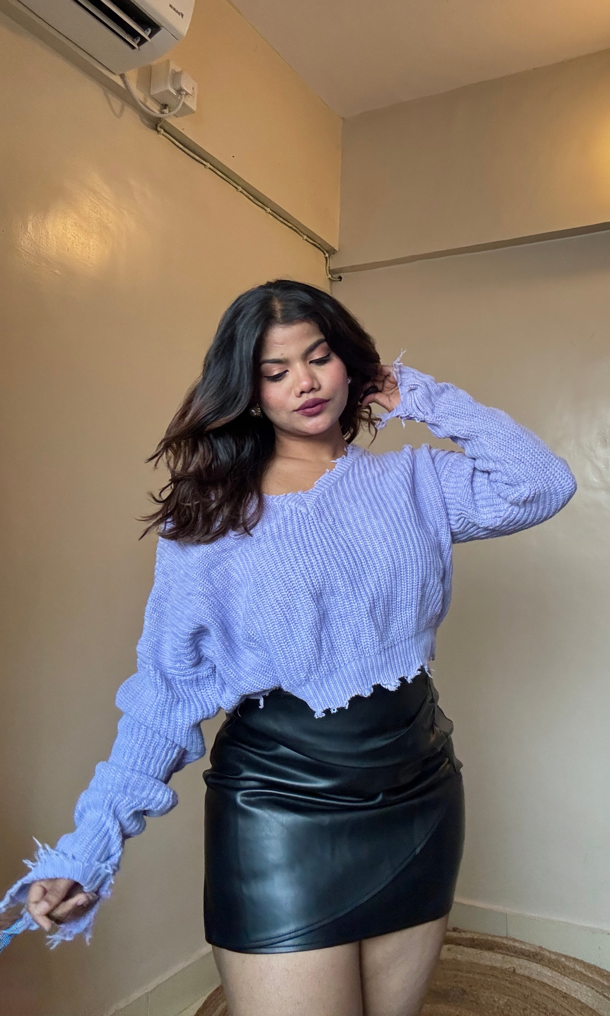 Lavender Knit Pullover