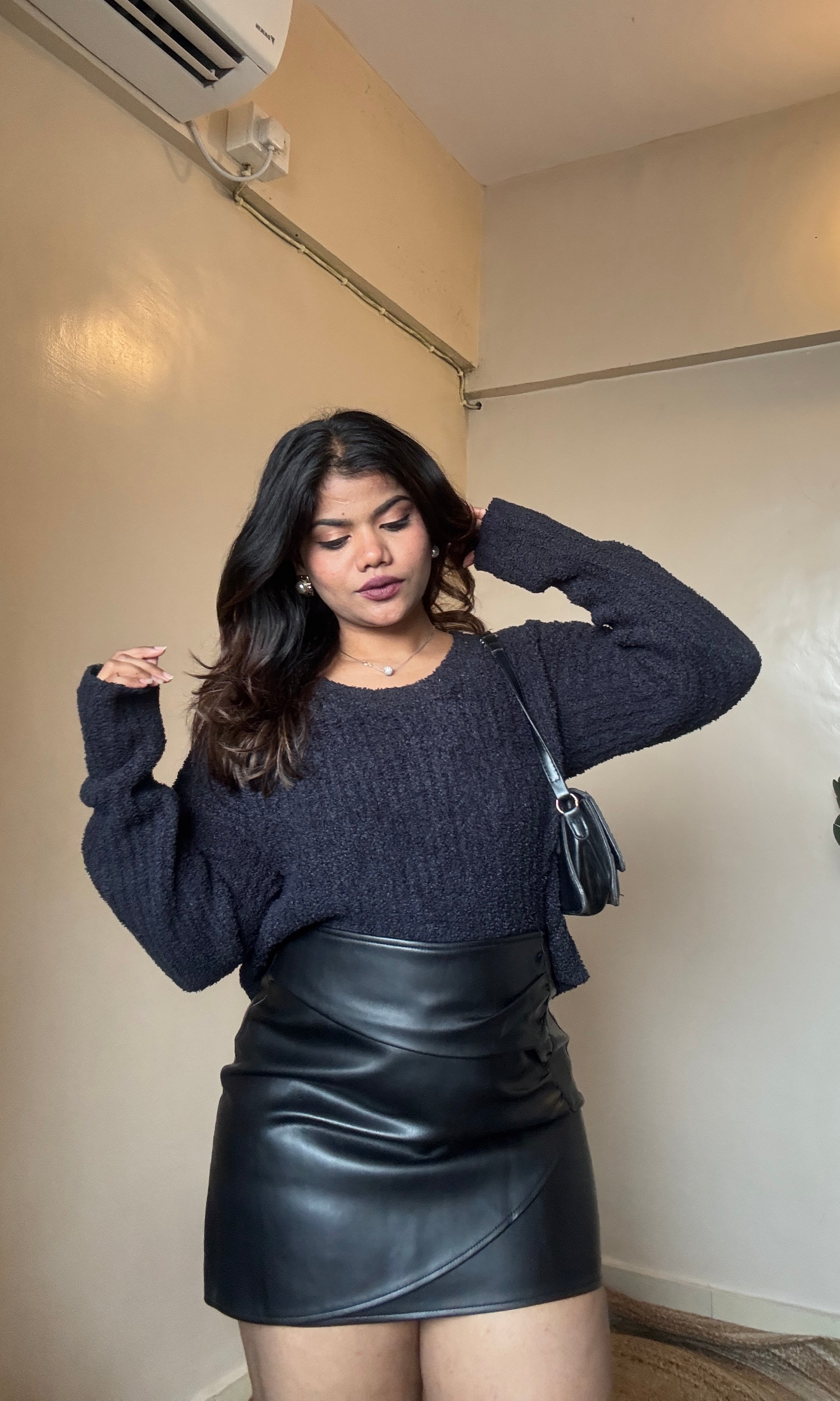 Black Fury Knit Pullover