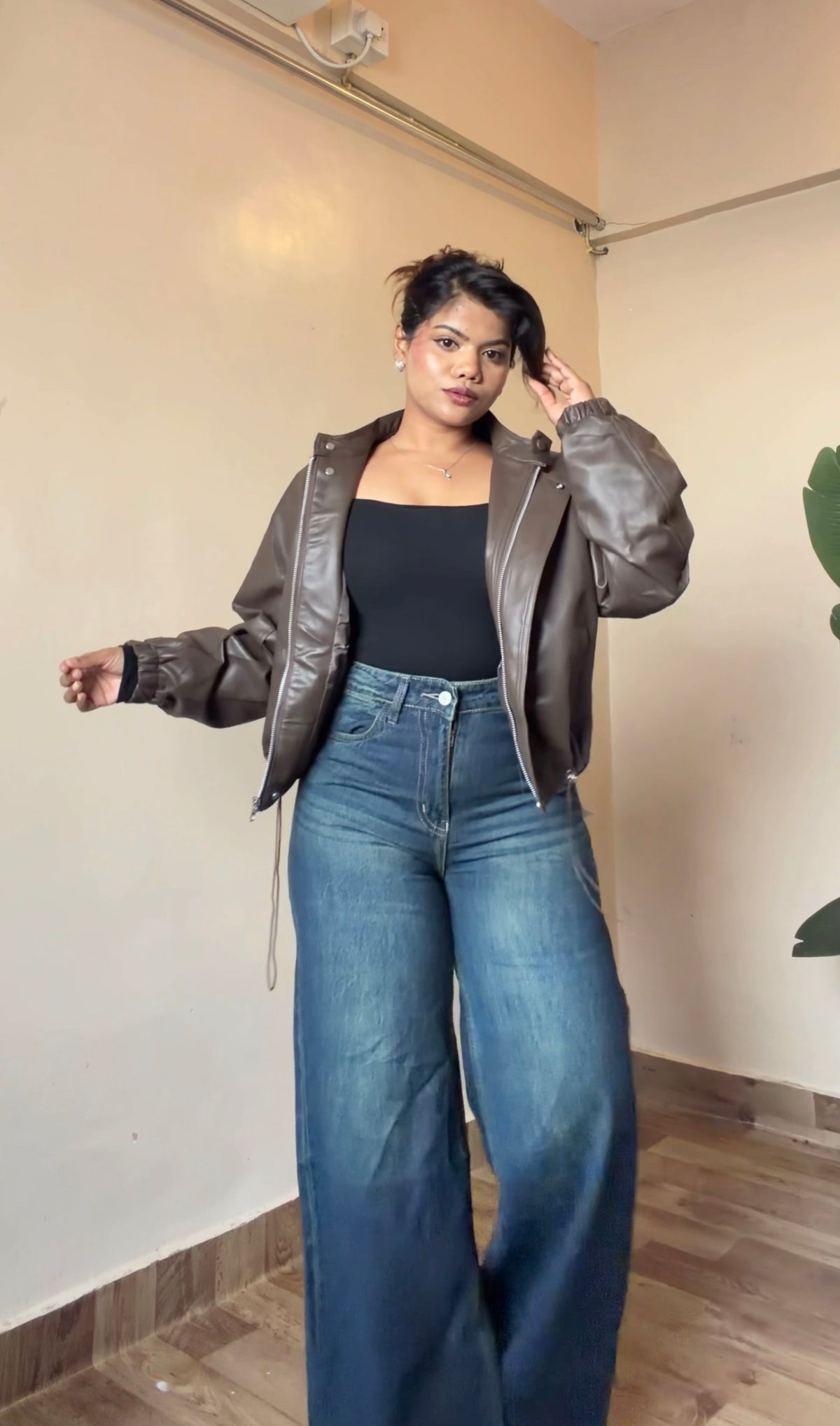 Faux Leather Jacket - 2