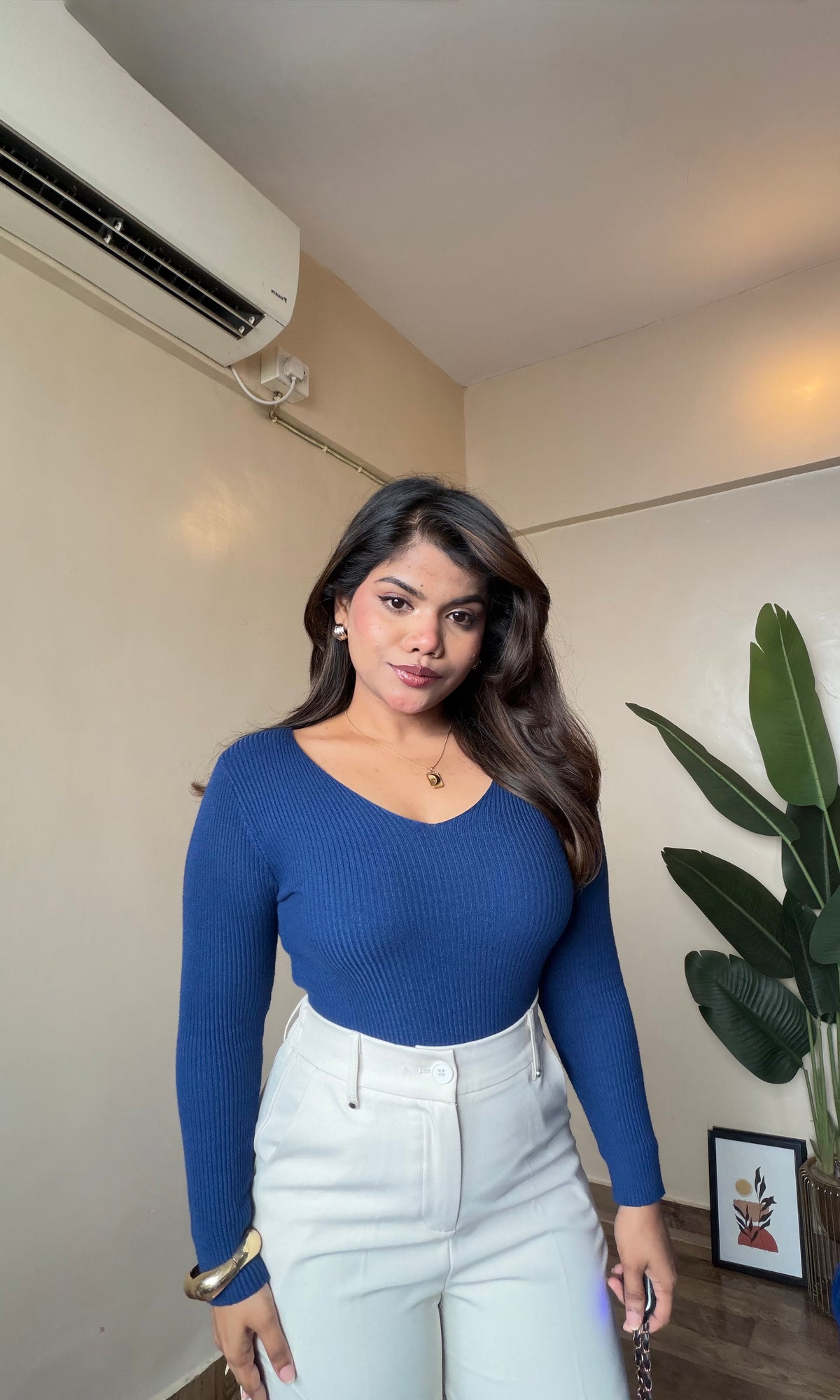 Bestseller V Neck Ribbed Top