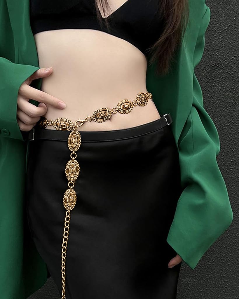 Golden Metal Waist Chain Design : 1
