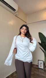 Lacey Asymmetric Satin Top