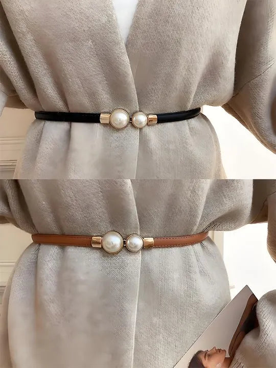 Stylish Pearl Hook Belt