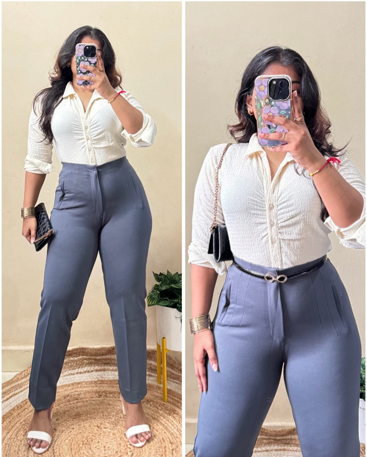 Dark Grey High Waist Trouser