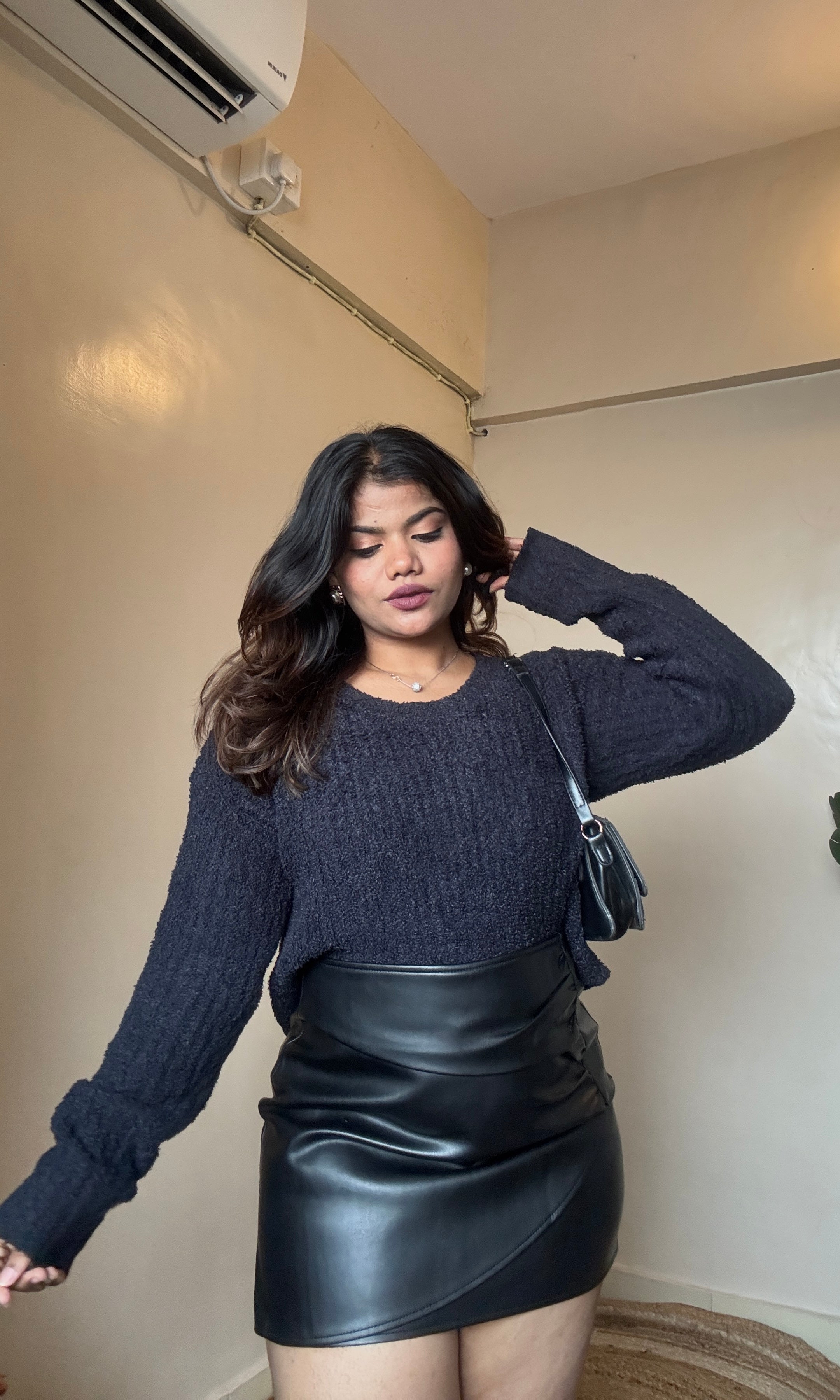 Black Fury Knit Pullover