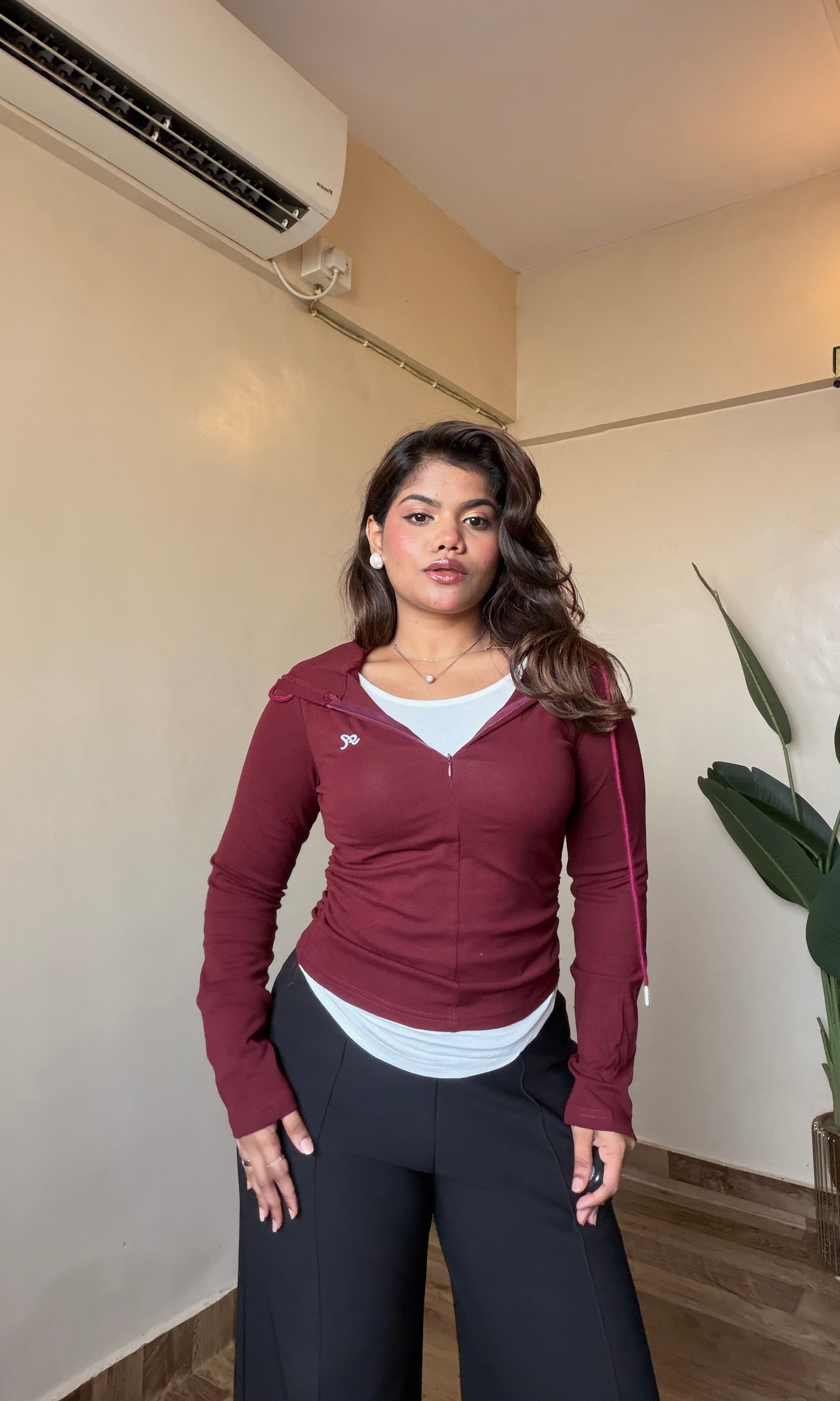 Zipper Jacket With Attached Inner