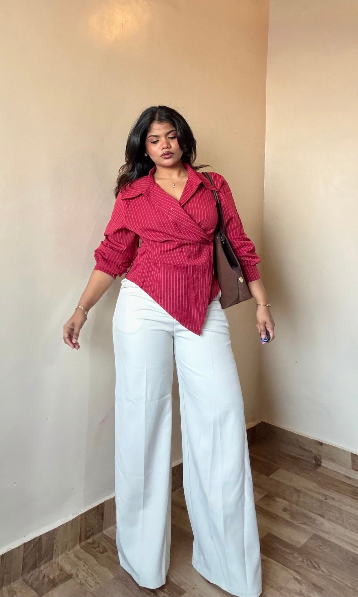 Cream Ivory Wide Leg Trouser