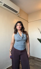 Cowl Halter Neck Top
