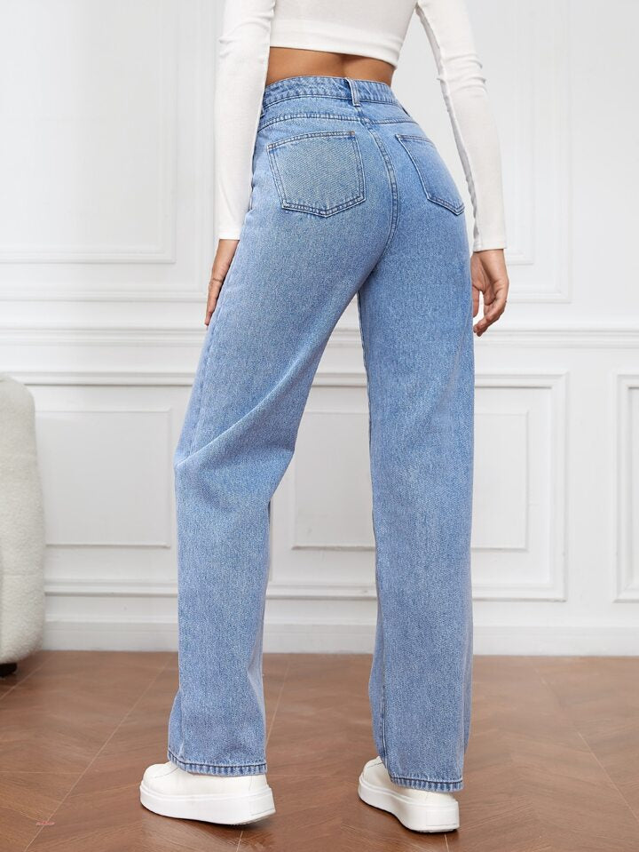 Ice Blue High Waist Jeans