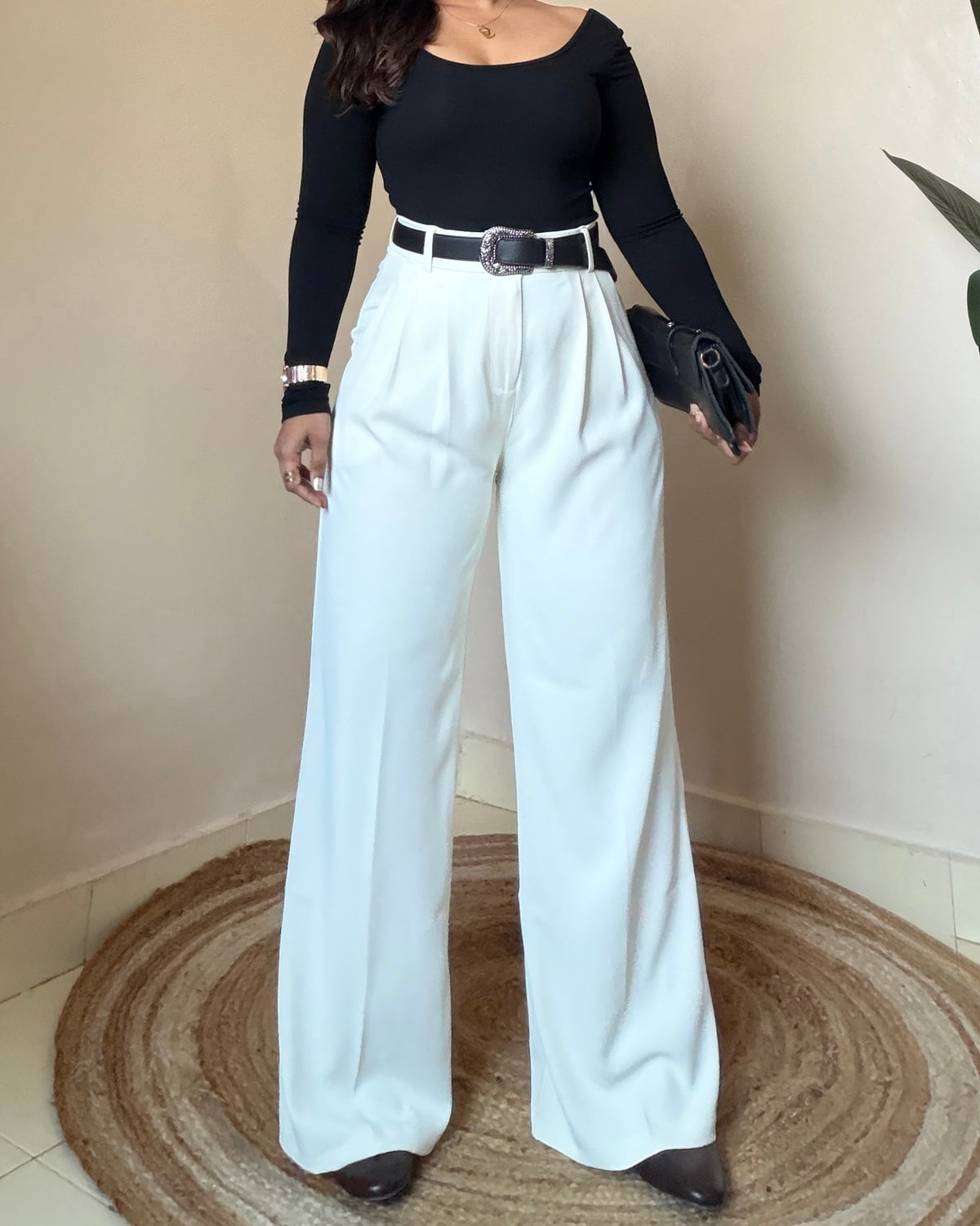 Premium White Tailored Fit Trouser