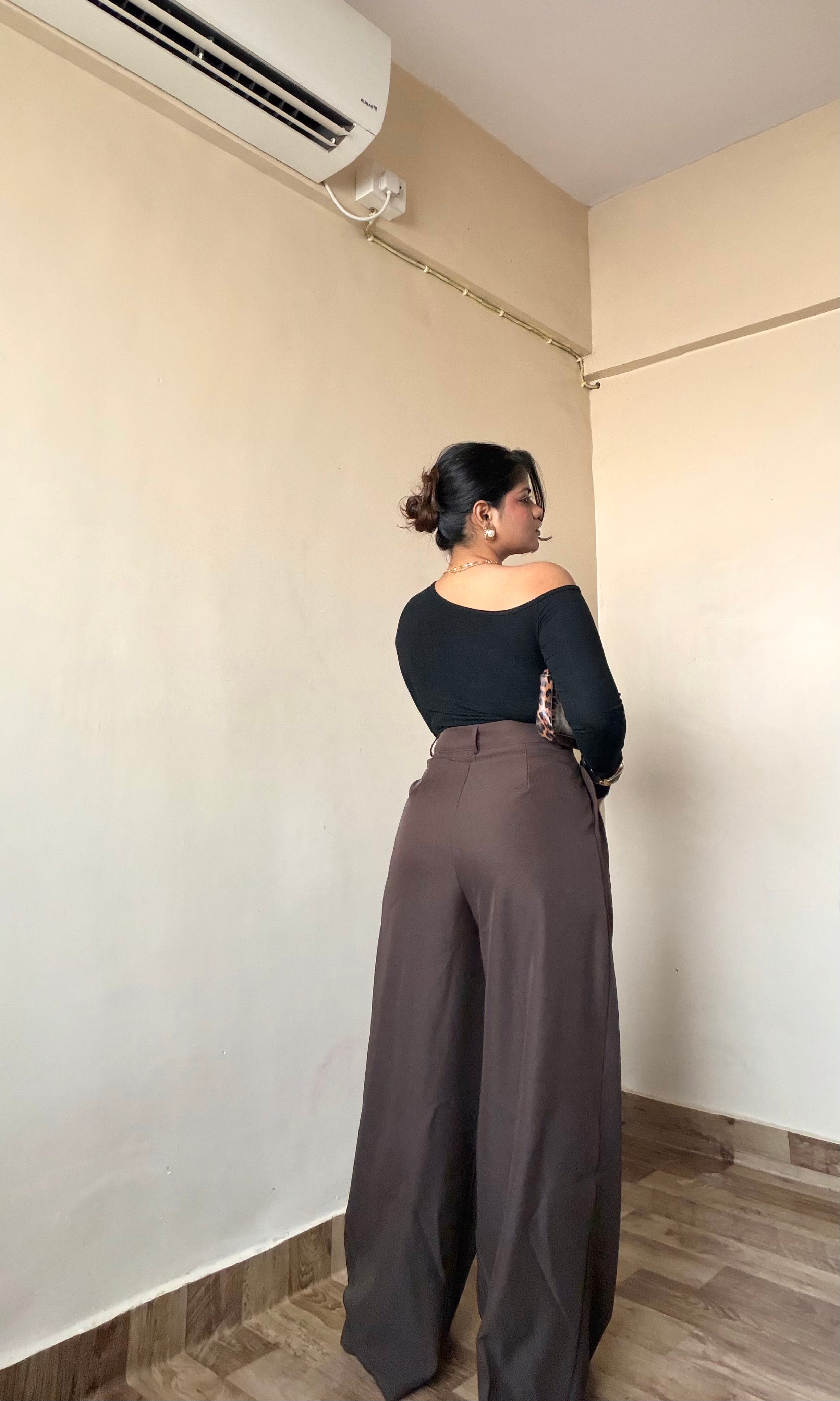 Brown Relaxed Loose Fit Trouser