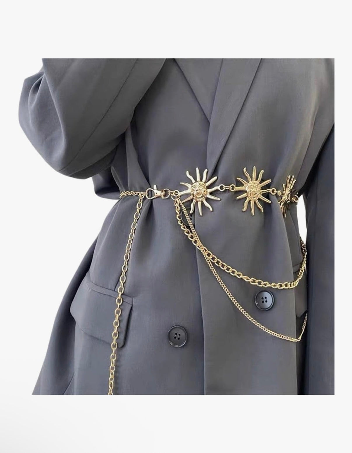 Golden Metal Waist Chain Design : 4