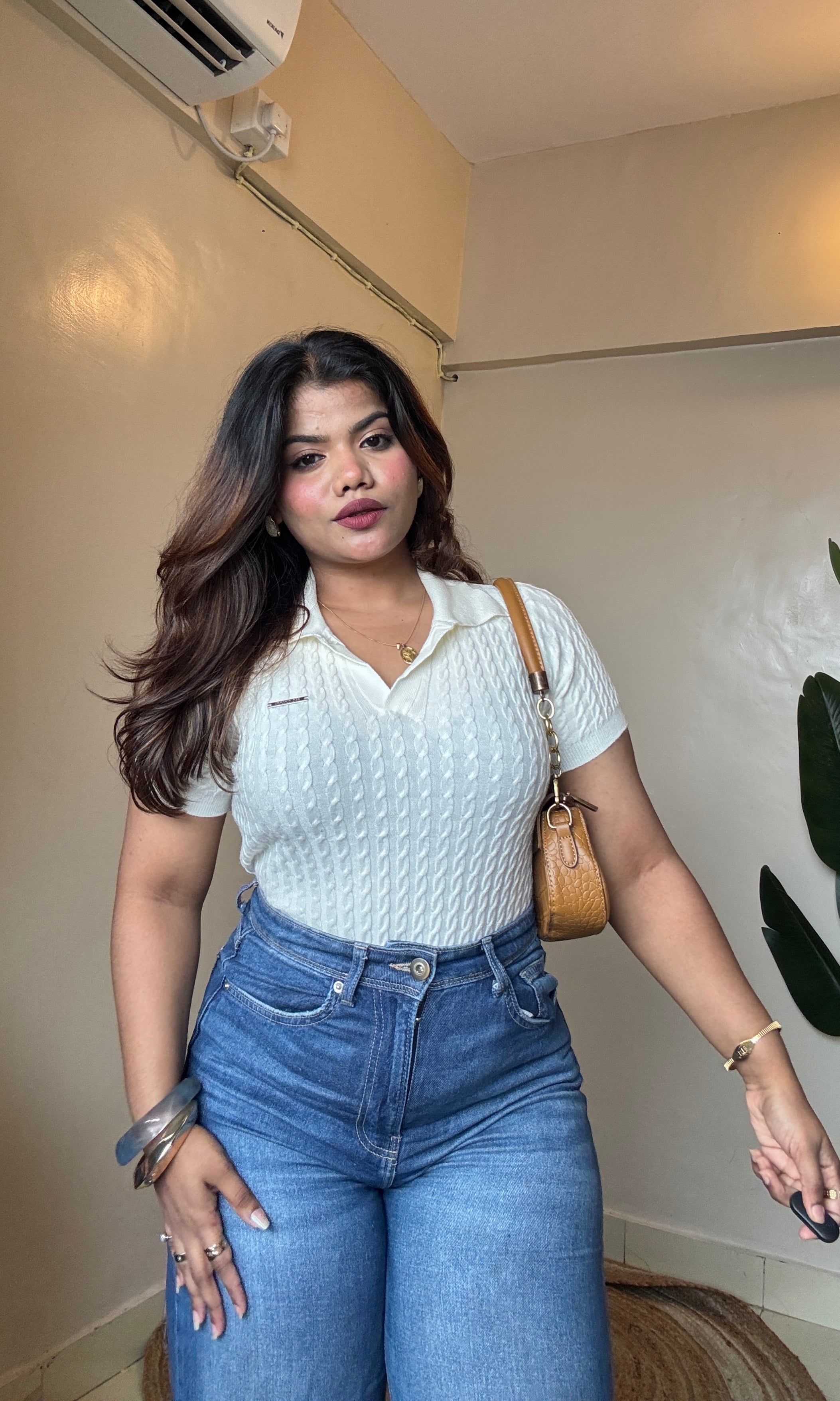 Basic Collar Knit Top