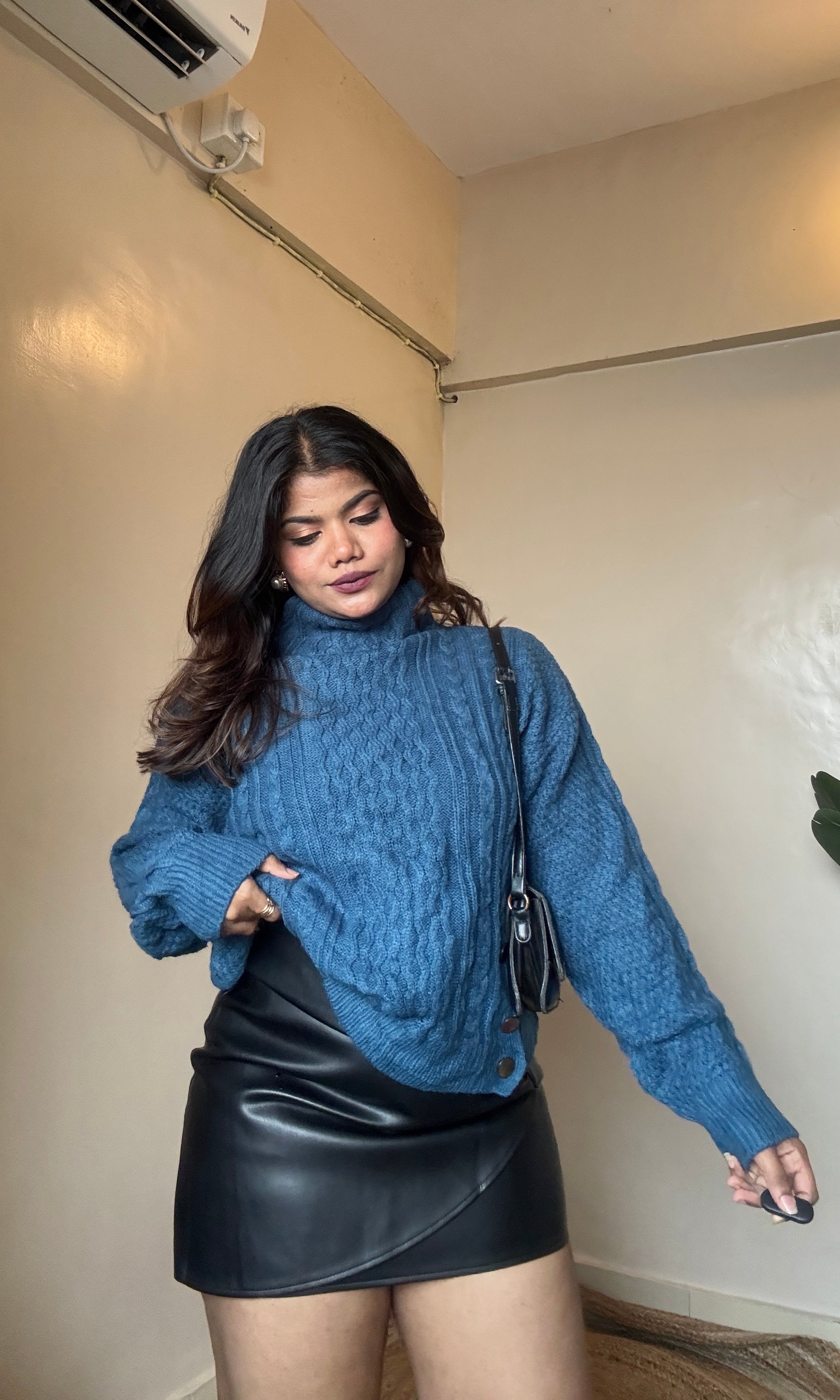 Teal Blue Knit Pullover