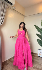 Alora Front-Twisted Flowy Dress