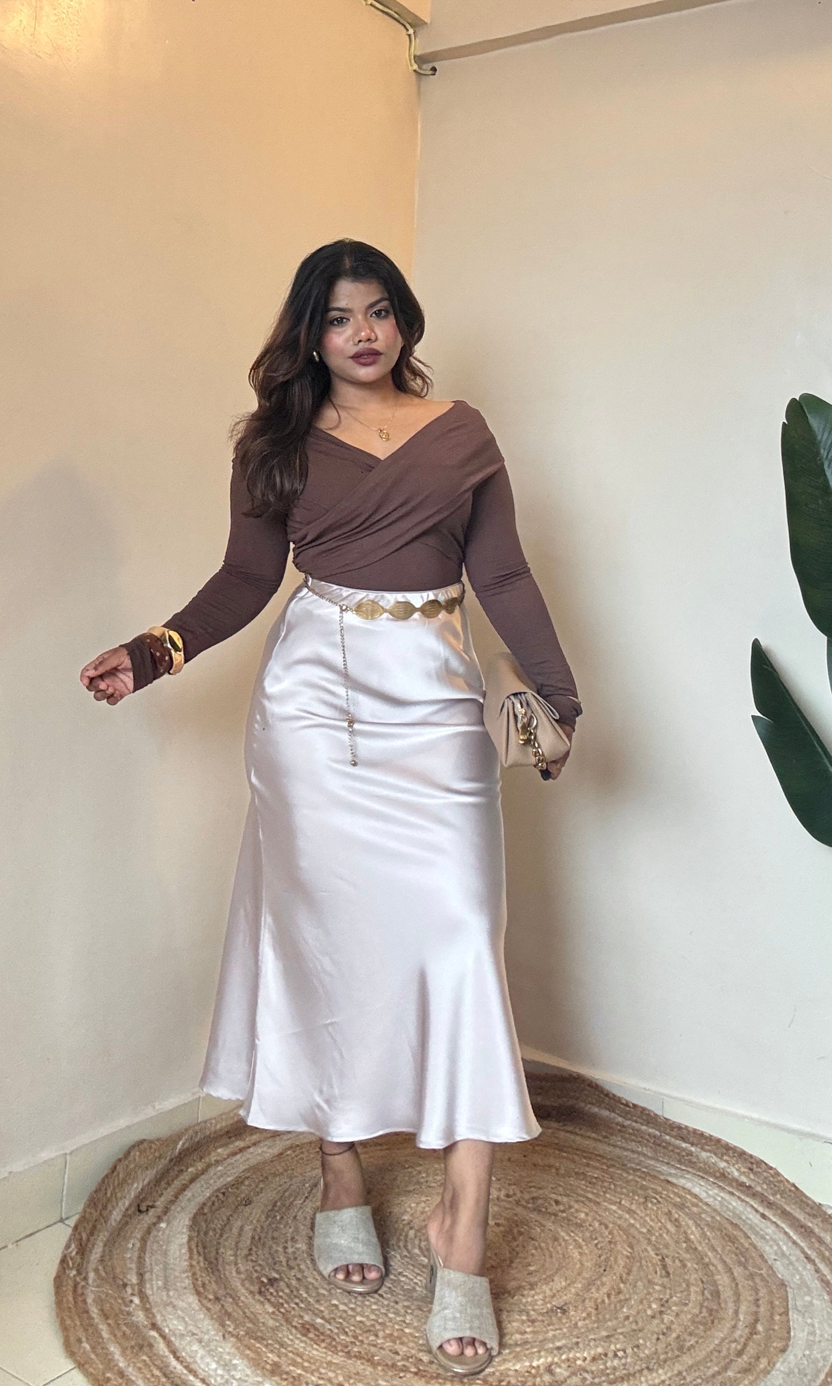 COMBO Satin Skirt