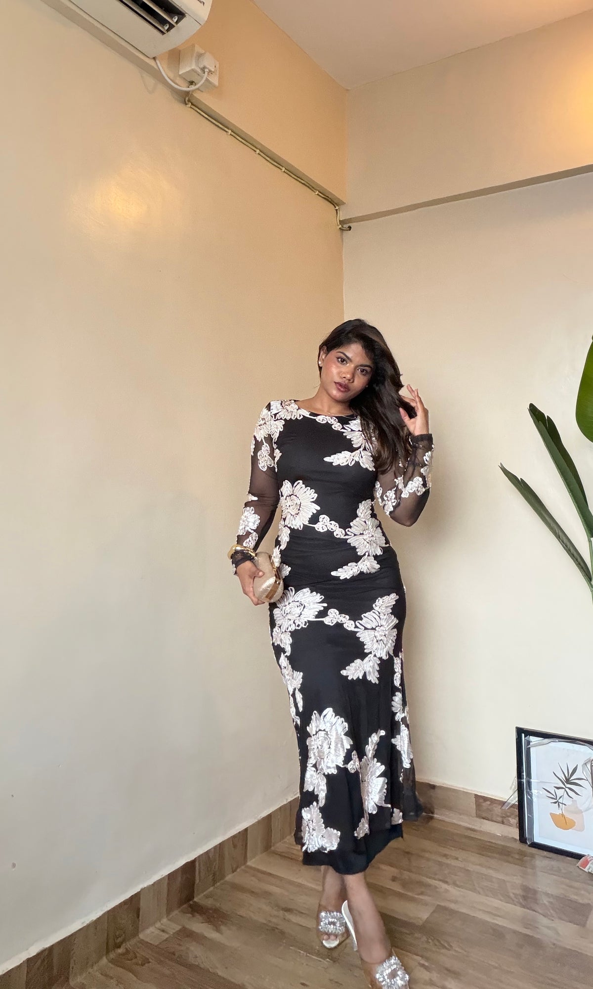 Backless Black Fitted Dress