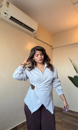 Belt Style Wrap Shirt