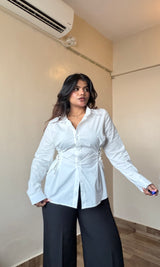 Side Dori Fitted Shirt (With Drawstring)