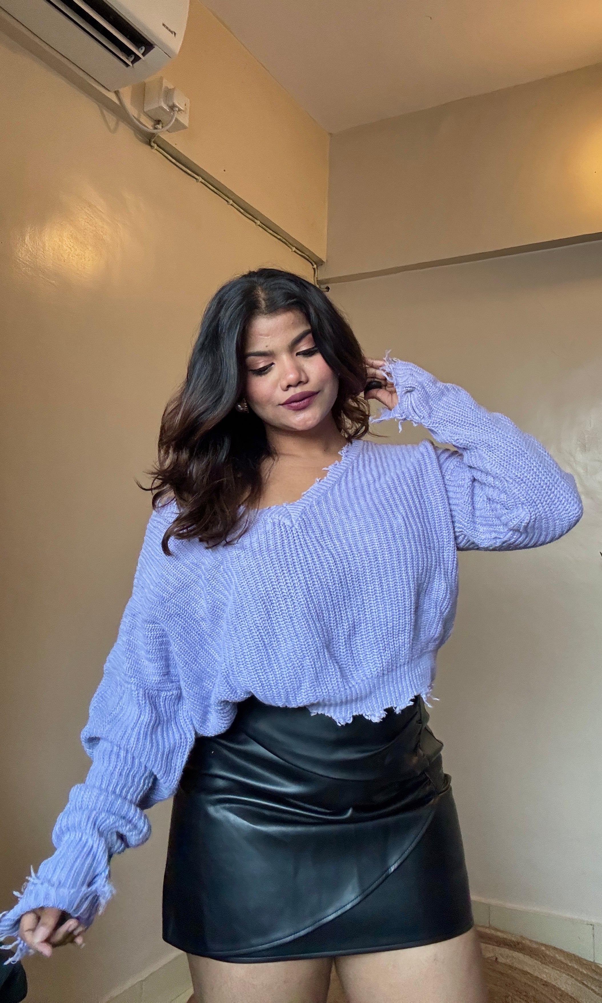 Lavender Knit Pullover