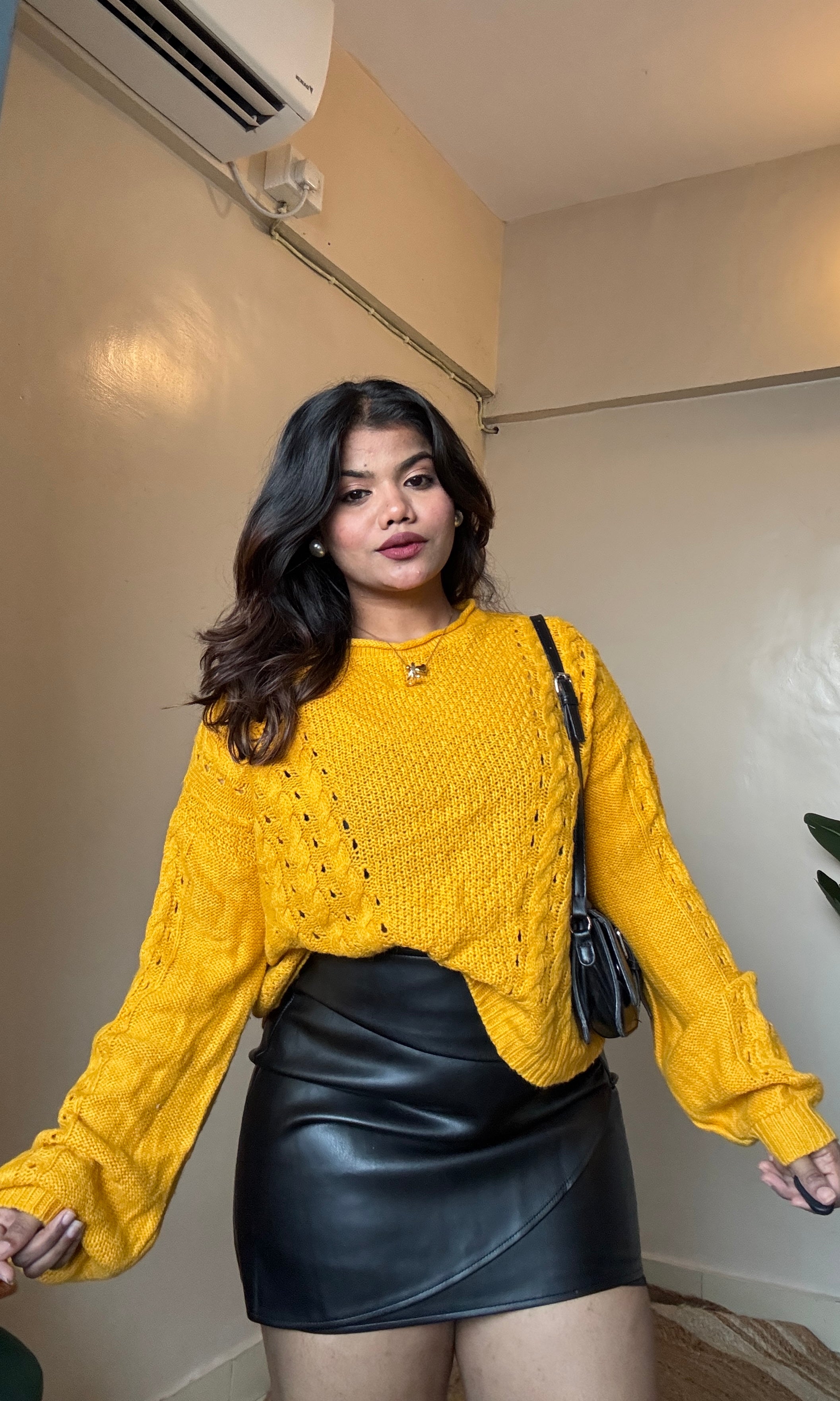 Mustard Yellow Knit Pullover