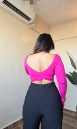 In-Built Padded Backless Wrap Top