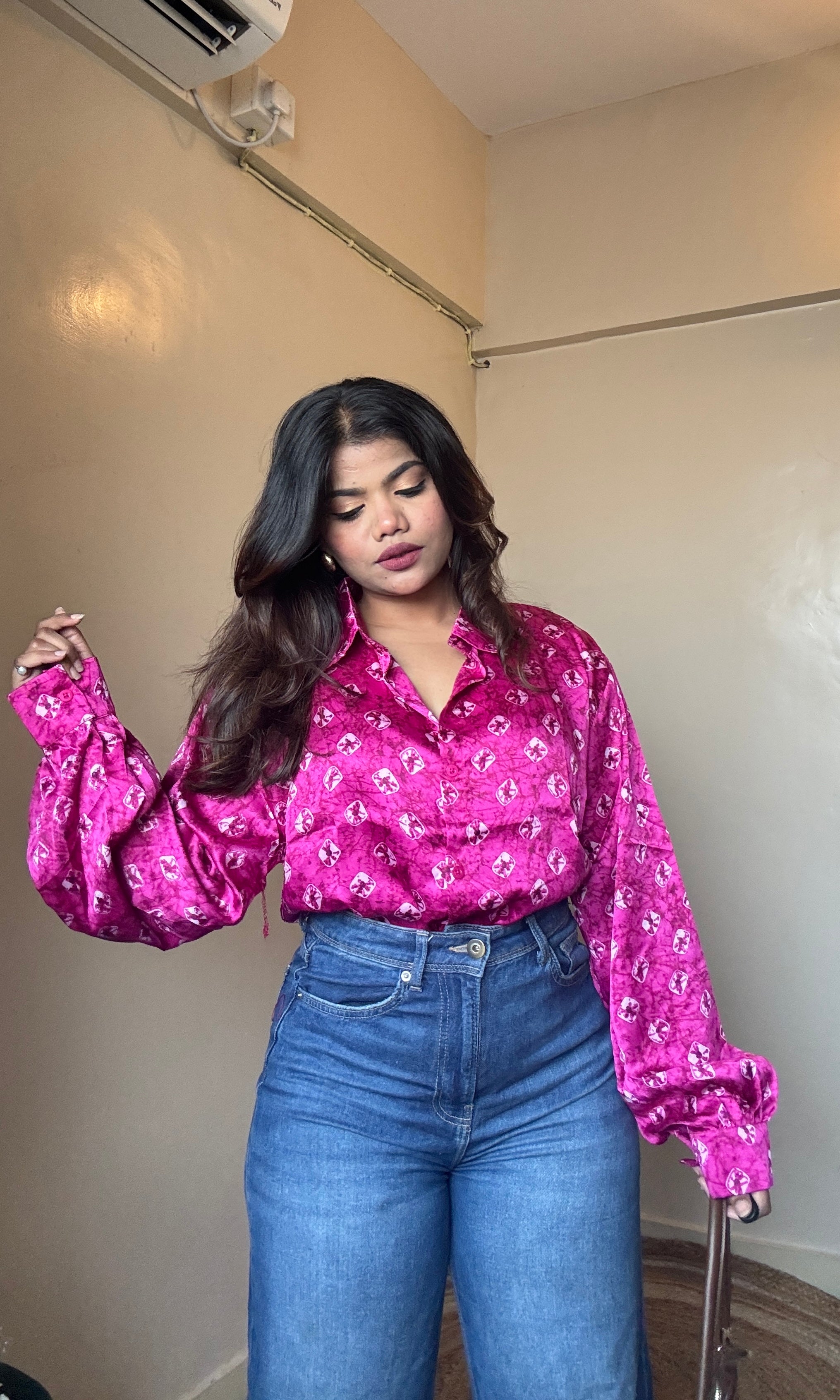 Dark Pink Imported Shirt