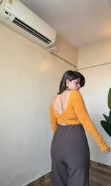 In-Built Padded Backless Wrap Top