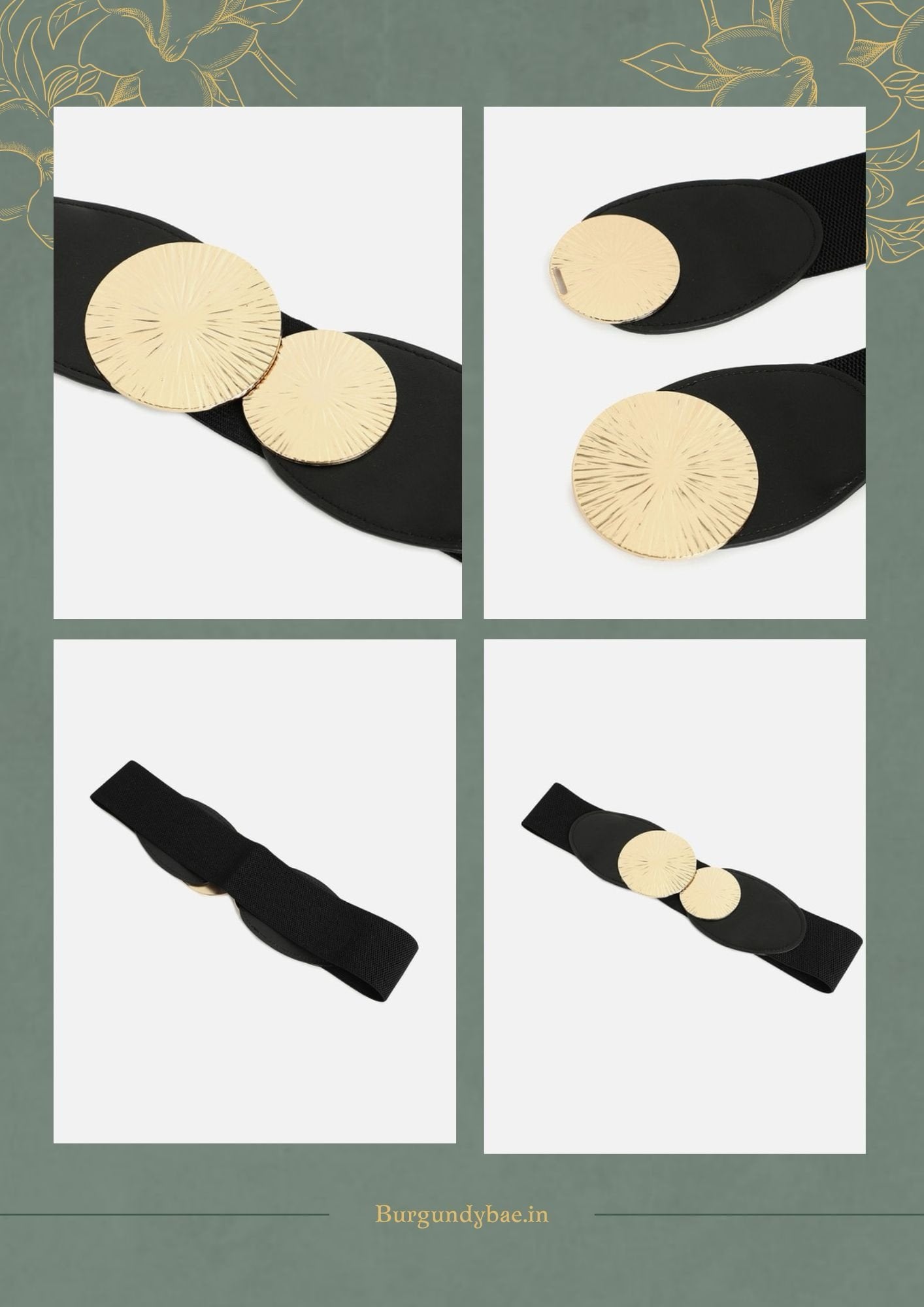 Beautiful Metallic Belt With Wide Elastic