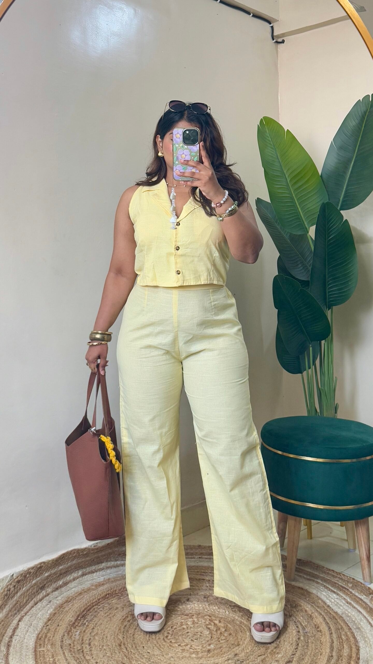 Butter Yellow Waistcoat With Pants Co-Ord Set