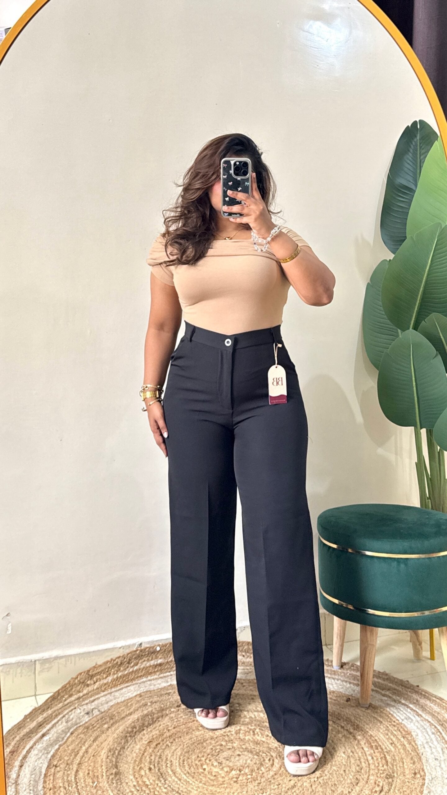 Korean Black High Waist Trouser