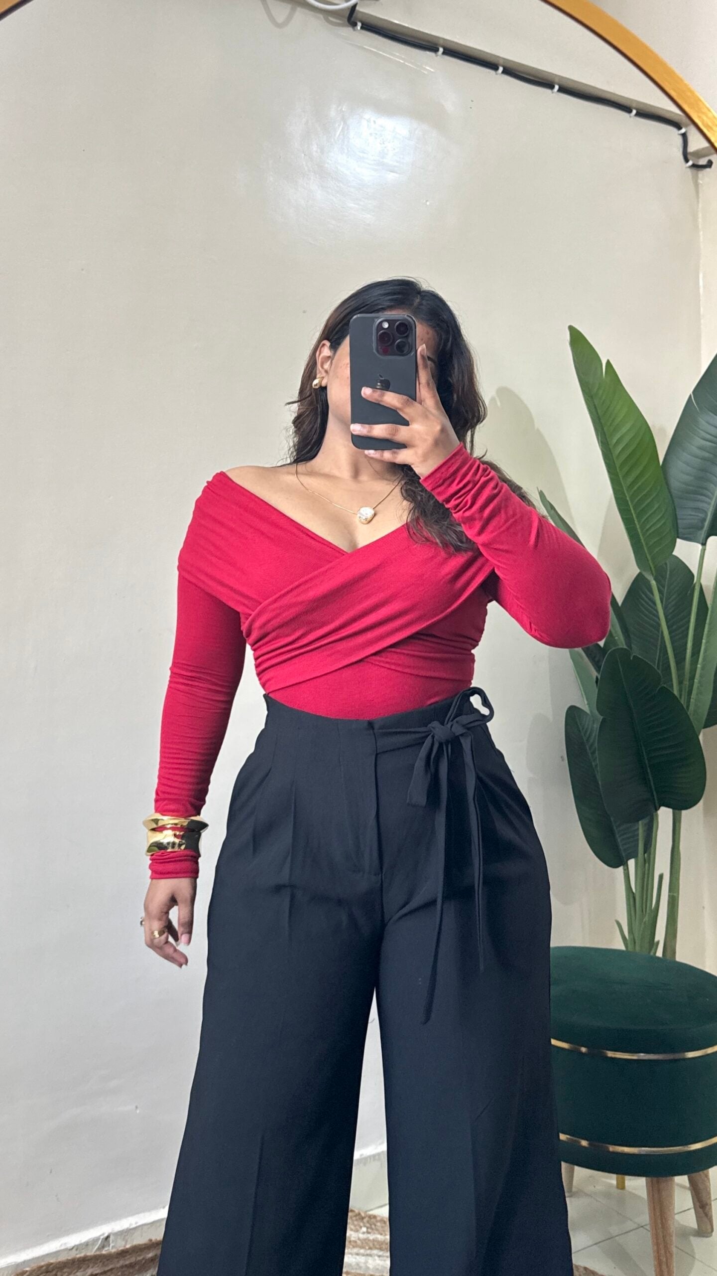 Ultimate Black Flare Tie-Up Belt Trouser