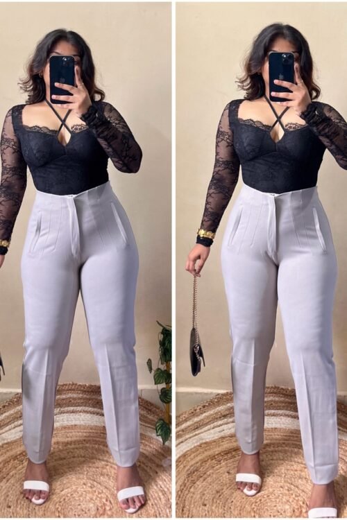 Light Grey High Waist Trouser