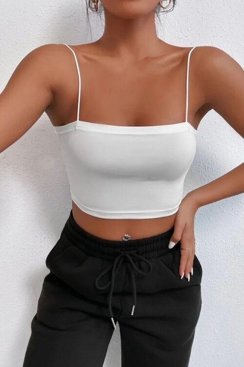 White Cami Tube Padded Brallate (Free Size Upto 36 Bust)