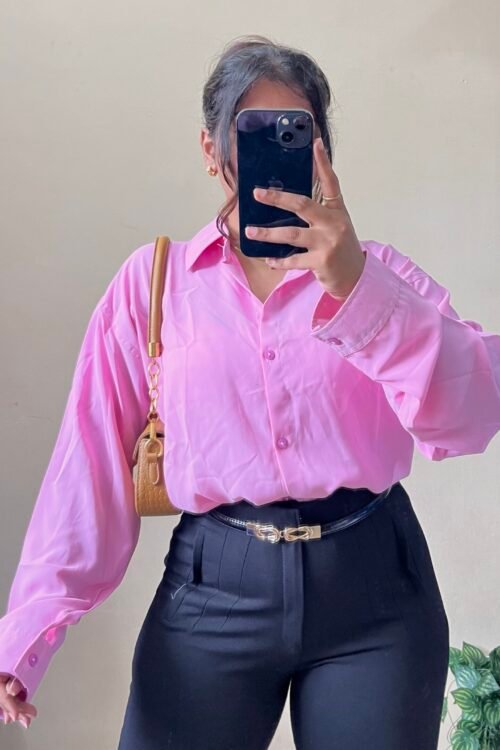 Pink Full Sleeve Shirt (Size : 32-38 Bust)