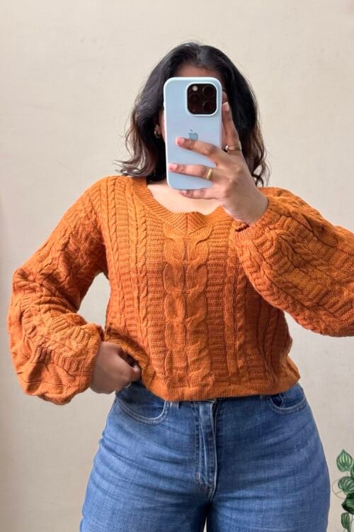 Rusty Cable Knit Pullover(Size : 30-36 Bust)