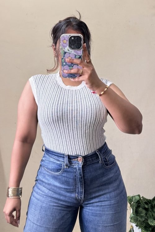 Basic Grey Print Top(Size : 30-34 Bust)