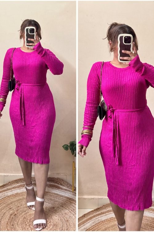 Pink Bodycon Dress(Size : 34-38 Bust)